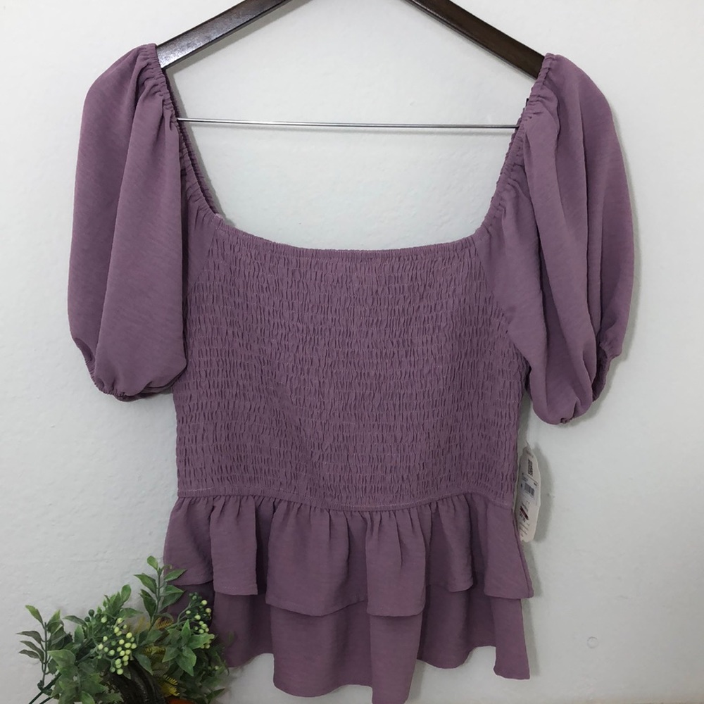 Altar’D State Purple Ruffle Top - Picture 3 of 5